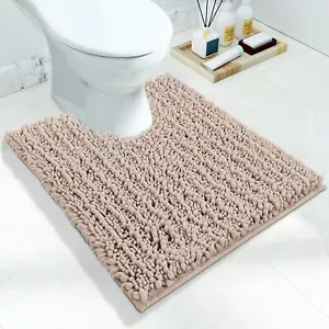 Toilet Rug U-Shaped 24x20, Soft Absorbent Toilet Mat for Bathroom Floor,Non-Slip - Picture 1 of 7