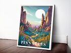 Pinnacles National Park 40x50cm Stretched Travel Canvas Wall Art Print