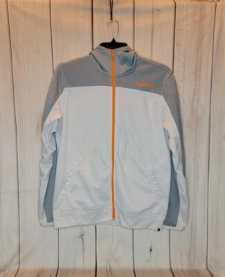 Hurley Men's Size Medium Hoodie Gray Orange  Full-Zip 2-Pocket - Изображение 1 из 4