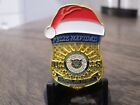 Federal Air Marshal Fam Fams Feliz Navidad Christmas Santa Hat Lapel Pin