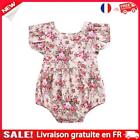 Sweet Floral Toddler Baby Girls Rompers Flying Sleeve Back Bow Summer Playsuit
