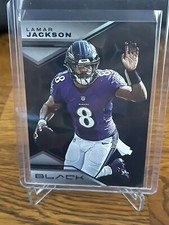 2023 Panini Black Football Lamar Jackson Base Card Baltimore Ravens