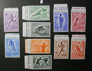 ITALIA ITALY 1958 AFIS  A.F.I.S. Somalia "SPORT" 10V. Cpl set MNH bordo Foglio - Foto 1 di 1