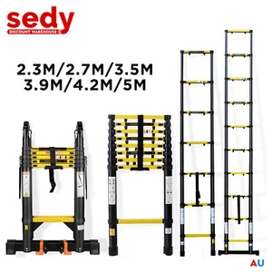 Multipurpose Telescopic Folding Ladder Aluminium Alloy Extension Steps Portable - Picture 1 of 17