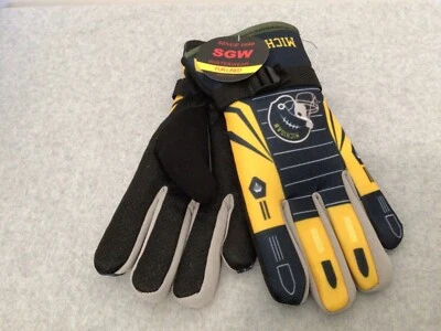 Guantes forrados de piel de poliéster SGM Winterwear University of Michigan ¡NUEVOS CON ETIQUETAS!  #YD-7 Foto 1 de 4