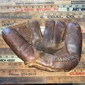 Macgregor Goldsmith VTG Baseball Glove 1940s 4 Split Finger Left Catch Flexible - Picture 1 of 7