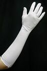 Womens White Opera Gloves Elbow Length Long Costume Princess Bridal Flapper 20s