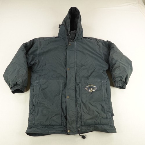 VETEMENTS Giacca vintage arrugginita uomo grande verde parka cappotto trapuntato foderato sci snowboard anni 90