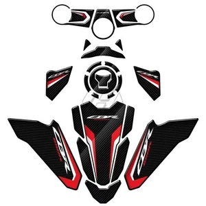 For Honda CBR650R 2024-2025 Motorcycle 3D Carbon-look Tank Pad Sticker Kit - Picture 1 of 9