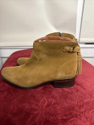 Botín al Tobillo Boc Cremallera Lateral Borlas Gamuza Camel Talla 6 ¡Tan lindo!  Comfort Foto 1 de 4