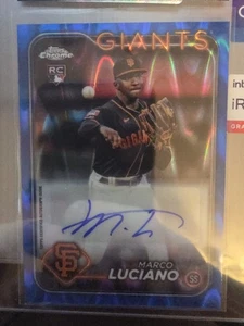 2024 Topps Chrome Update Series - Autographs Marco Luciano #AC-ML Blue... - Bild 1 von 2