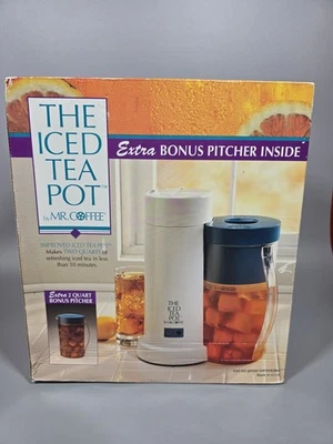 Tetera helada eléctrica de colección Mr Coffee TM1P jarra extra verde azulado 2 cuartos de galón Foto 1 de 4