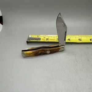 COLT CT 201 GUNSTOCK SINGLE MIRROR BLADE STAG POCKET KNIFE - Picture 1 of 9