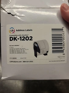 LD Compatible Brother DK-1202 Shipping Labels 2-3/7 in x 4 in 62mmx100mm - Picture 1 of 6