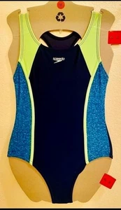 Speedo Youth Girls One-Piece Swimsuit Size L (10-12) - Picture 1 of 6