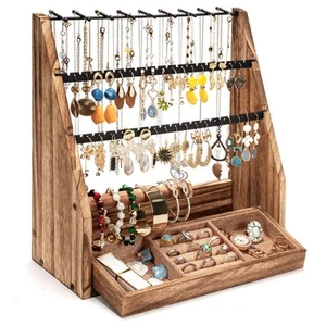 Jewelry Organizer Stand, 5 Layer Earring Holder Organizer with Necklace Holde... - Picture 1 of 7