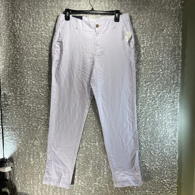 Pantalones chinos Gap Girlfriend para mujer mezcla de lino cónicos talla 8 informales nuevos con etiquetas Foto 1 de 4