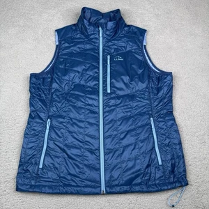 LL Bean Weste Damen XL blau Primaloft Packaway leicht Full Zip Puffer 503400 - Bild 1 von 12