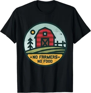 Camiseta LIMITADA Retro Sin Agricultura, Sin Comida, Sin Agricultores, Divertida Amante de la Granja S-3XL - Imagen 1 de 1