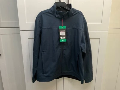 KIRKLAND MEN PERFORMANCE SOFTSHELL WATER RESISTANT STRETCHJACKET(BLUE HTR XL)NWT - Image 1 of 4