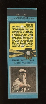 1934 Diamond Matchbooks U1 Baseball #41 Jerome "Dizzy" Dean VG/EX - Image 1 of 2