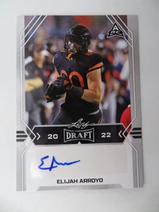 2022 Leaf Draft Elijah Arroyo Auto #BA-EA1 Seattle Seahawks Miami Hurricanes - Picture 1 of 2