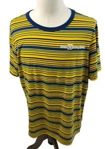 Walt Disney World gelb & blau gestreift Retro Rundhalsausschnitt Herren T-Shirt XL - Bild 1 von 4