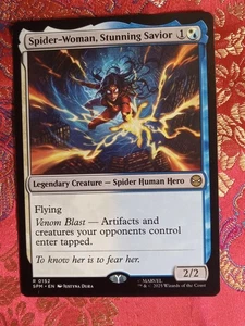 Spider-Woman, Stunning Savior Marvel's Spiderman Magic The Gathering MTG rare - Picture 1 of 1