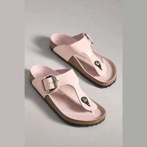 NUEVAS Sandalias Birkenstock - Talla EU 37, Giza Hebilla Grande Brillo Alto - Rosa Claro - Imagen 1 de 6