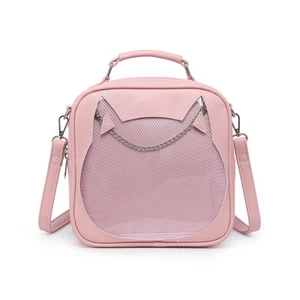 Women Ita Bag Kawaii Crossbody Purse Cute Cat Messenger Purse Clear Backpack ... - Picture 1 of 6
