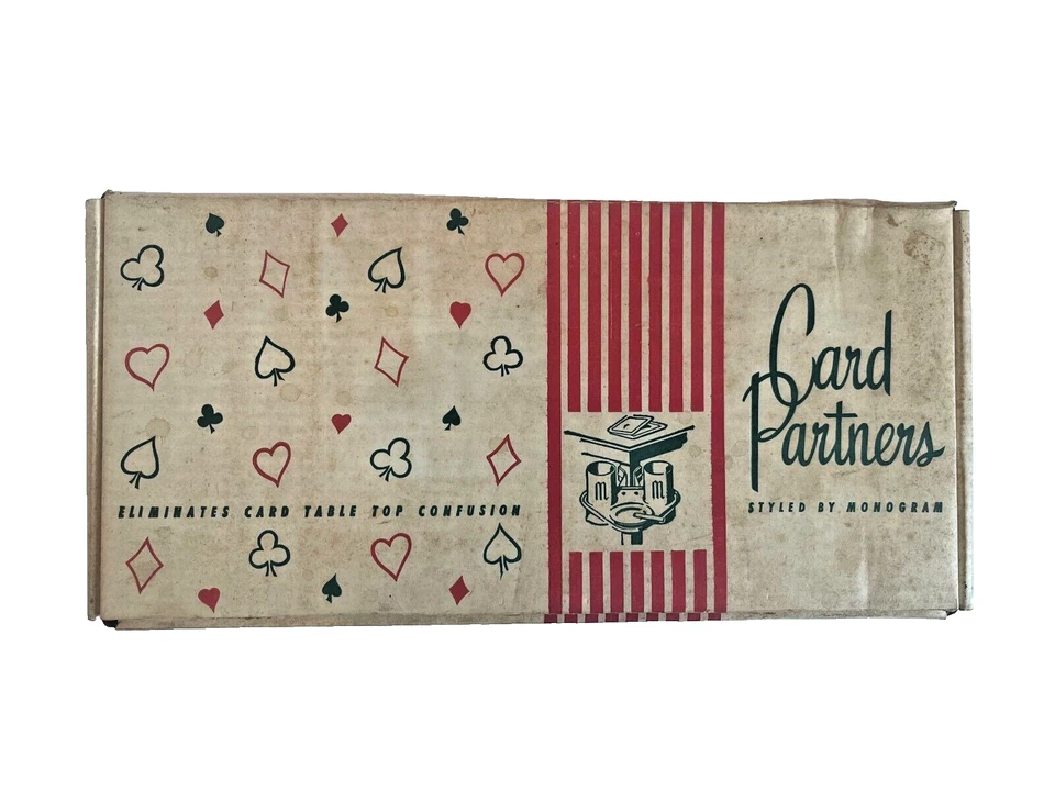 Card Partners Styled By Monogram Quality - Eliminate Table Top Confusion Vintage - Image 1 of 4