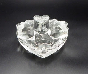 Glasdesign Georgshutte Alemania Arte Transparente en Forma de Corazón Vidrio Trivet Soporte Calentador - Imagen 1 de 8