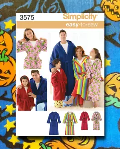 Simplicity 3575 Easy Family Bathrobes Sewing Pattern all Sizes s3575 - Picture 1 of 8