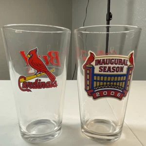EUC MLB St Louis Cardinals Baseball 2006 Eröffnungssaison (2) 16 Unzen Bierglas - Bild 1 von 6