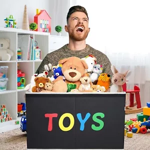 Organizador de juguetes para niños caja pecho grande ligero plegable almacenamiento de juguetes con tapa - Imagen 1 de 12
