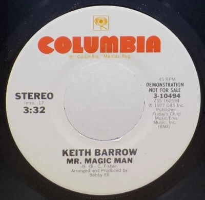 Keith Barrow 45 Mr Magic Man (Stereo) / Mono NM VG++ D1 - Image 1 of 2