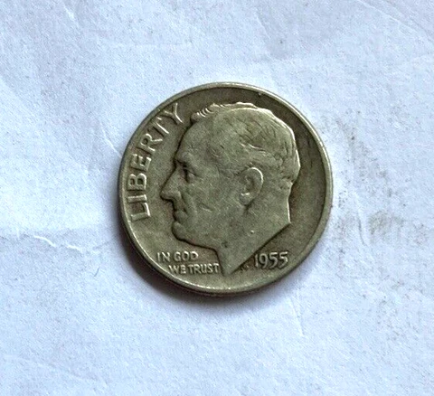 US Coins 1955-P Roosevelt Dime Cover