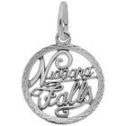 Rqc Rembrandt Charms - Niagara Falls Faceted Disc - Sterling Charm 4745