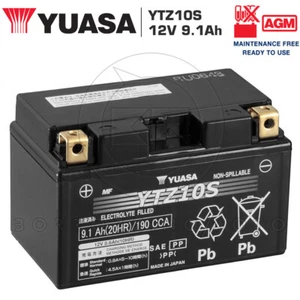 BATTERIA YUASA YTZ10S 12V 9AH SIGILLATA YAMAHA YZF R1 S 1000 2009 2010 2011 - Imagen 1 de 2