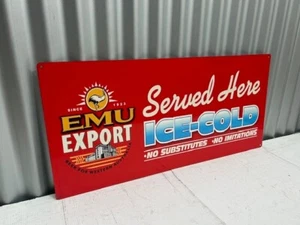 EMU EXPORT ICE COLD METAL SIGN 810 MM X 380 MM HEAVY DUTY - FREE POST - Picture 1 of 2