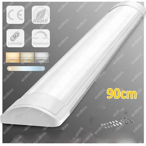 4X LED Feuchtraumleuchte Röhre Wannenleuchte 18W 24W 36W 48W Keller Garage Lampe - Bild 1 von 12