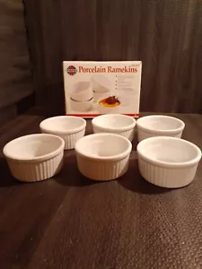 Porcelain Ramkin Set Of 6 Microwave safe 3.38 X 1.86 Inch norpro - Picture 1 of 8