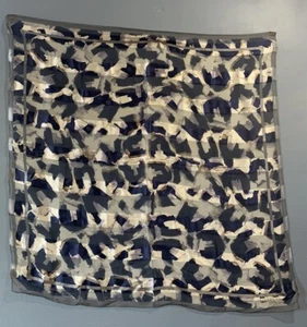 Beautiful Vintage Givenchy Blue in Silk Multi Scarf - Picture 1 of 5