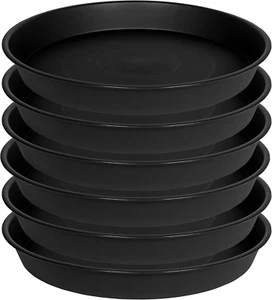6 Pack Plant Saucer Tray, 4 6 8 10 12 13 15 17 19 Inch Plant Saucers, Heavy Duty - Picture 1 of 12