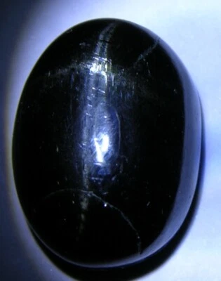 Piedra preciosa cabujón de diopsido estrella negra 100 % natural Birmania 12,35 quilates 2,45 g 16,00 m Foto 1 de 4