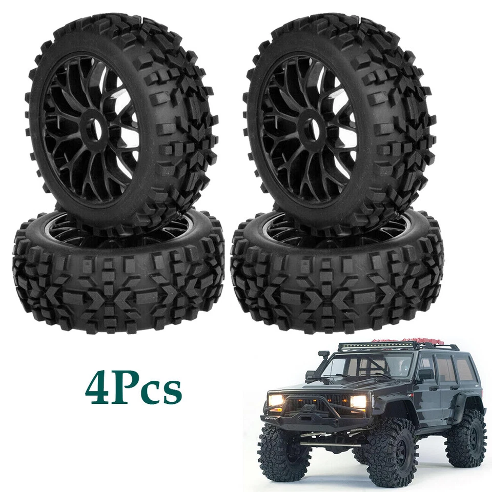 4 x Reifen Räder 1/8 RC 17mm Rally Reifen Felgen Hex Für ARRMA HPI TRAXXAS - Bild 1 von 4