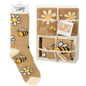 Bee You Box Schild & Socken Set Unisex Größe M/L Primitives by Kathy Fashion - Bild 1 von 2