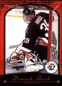 2000-01 Topps Premier Plus Buffalo Sabres Hockey Card #17 Dominik Hasek