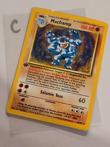 😻 Pokemon Machamp * 1. Edition * Base Set 8/102 * HOLO * NM SCHÖN! (C) - Bild 1 von 7