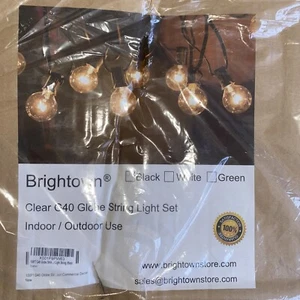 100 Feet G40 Indoor-Outdoor Patio String Lights Waterproof Globe Lights - Bild 1 von 1